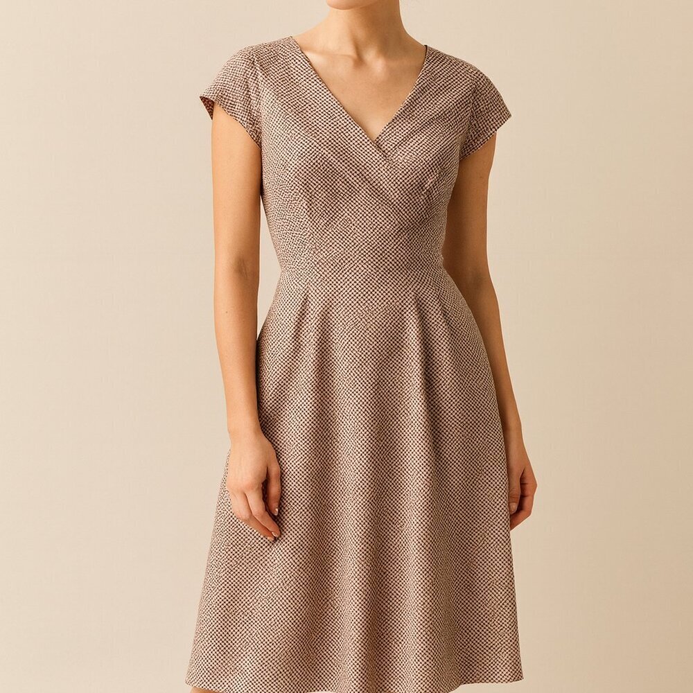 Vintage Pendleton Tweed Cotton Dress Size 10 Petite